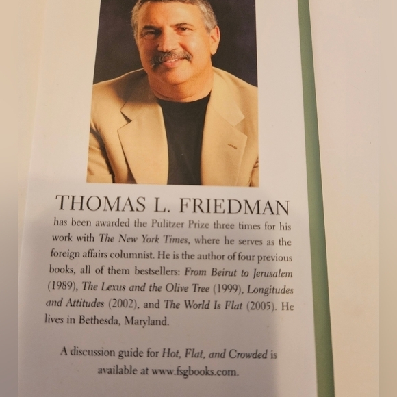 Thomas L. Fridman. Hot, Flat, and Crowde Home Accents Cofffe Table Books - Picture 10 of 13